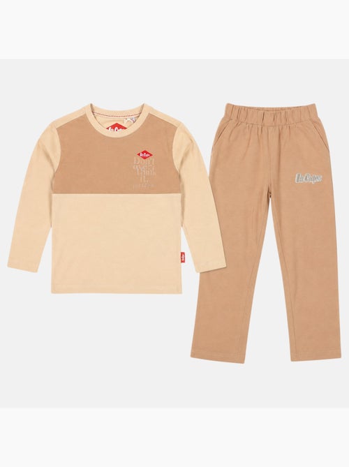 Lee cooper - pigiama con inserti a contrasto, maniche lunghe - Kiabi