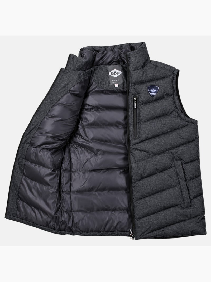 Lee cooper - piumino senza maniche con cappuccio e tasche con cerniera Grigio antracite - Kiabi