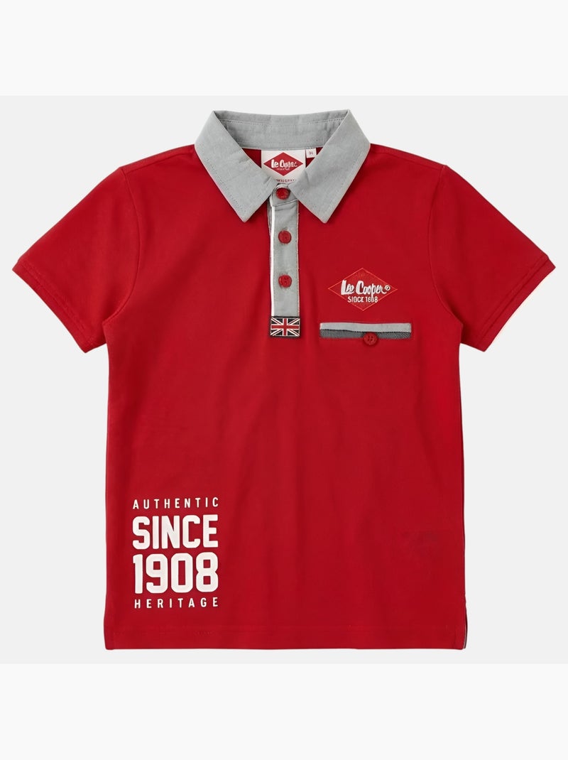 Lee Cooper - Polo bambino a maniche corte Rosso - Kiabi
