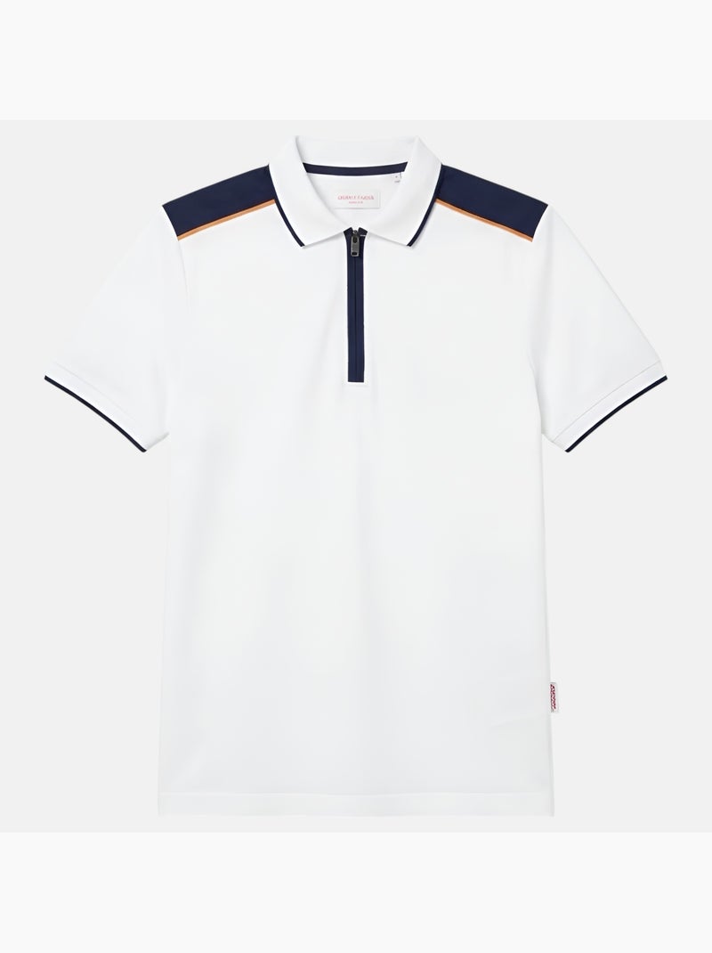 Lee Cooper - Polo uomo a maniche corte con collo con zip Bianco - Kiabi