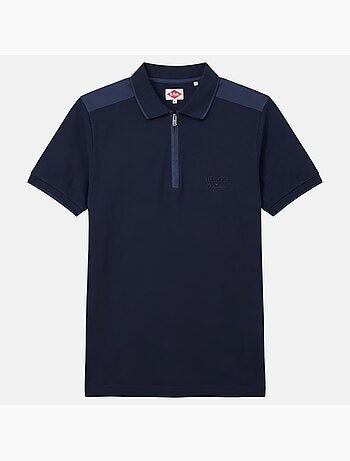 Lee Cooper - Polo uomo a maniche corte con collo con zip