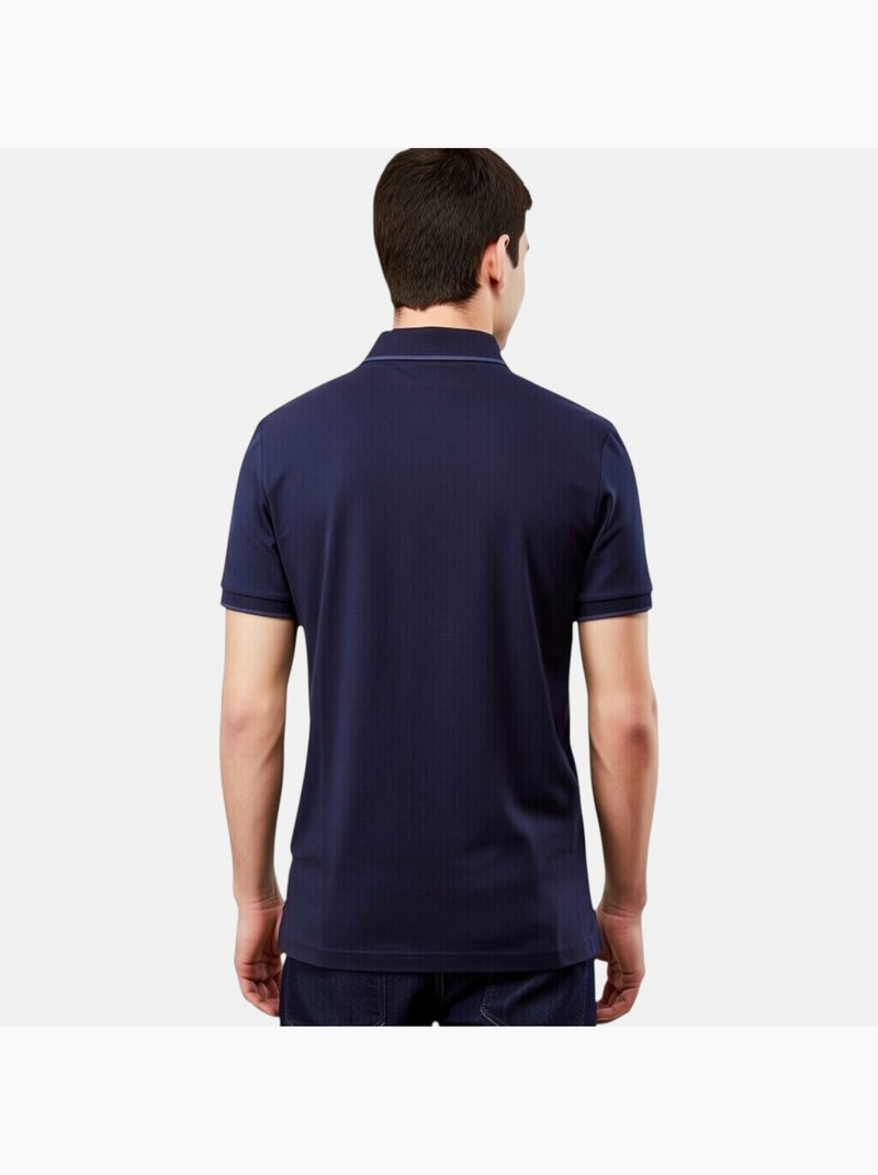 Lee Cooper - Polo uomo a maniche corte con collo con zip Blu marino - Kiabi