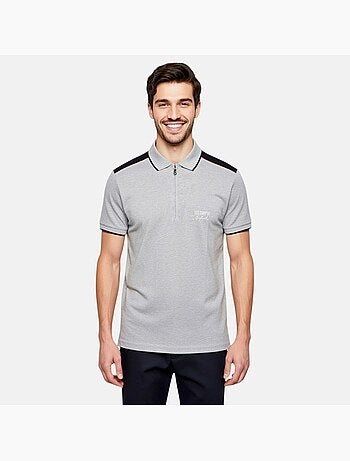 Lee Cooper - Polo uomo a maniche corte con collo con zip