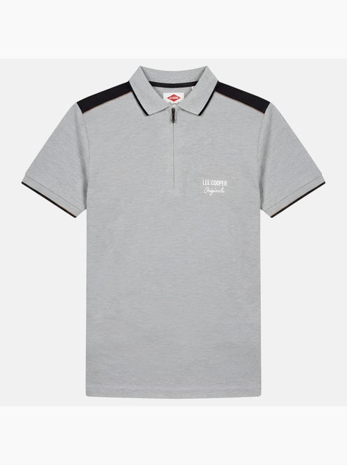 Lee Cooper - Polo uomo a maniche corte con collo con zip - Kiabi