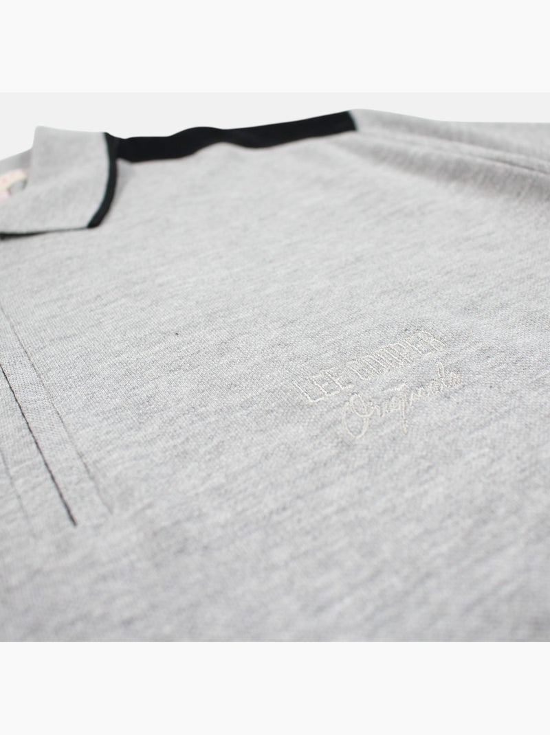 Lee Cooper - Polo uomo a maniche corte con collo con zip Grigio - Kiabi