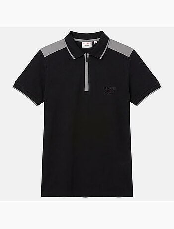 Lee Cooper - Polo uomo a maniche corte con collo con zip