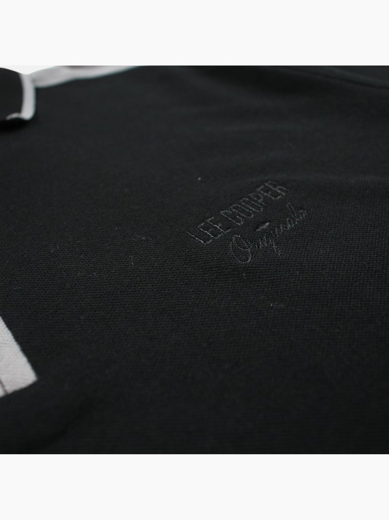 Lee Cooper - Polo uomo a maniche corte con collo con zip Nero - Kiabi