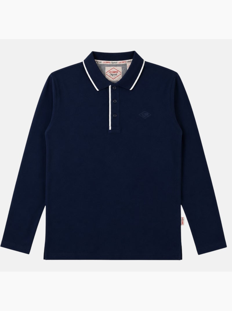 Lee Cooper - Polo uomo  a maniche lunghe Blu marino - Kiabi