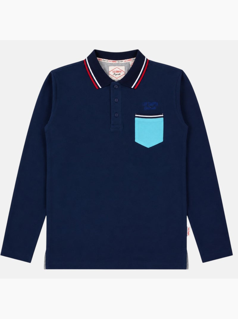 Lee Cooper - Polo uomo  a maniche lunghe Blu marino - Kiabi