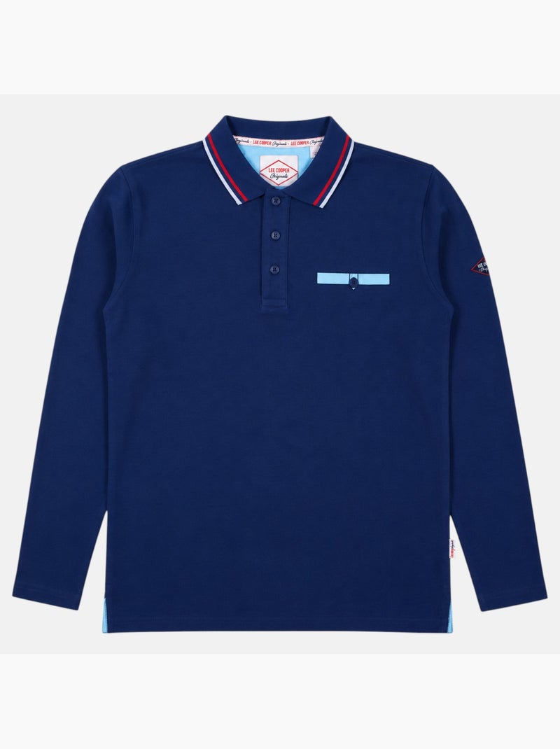 Lee Cooper - Polo uomo  a maniche lunghe Blu marino - Kiabi