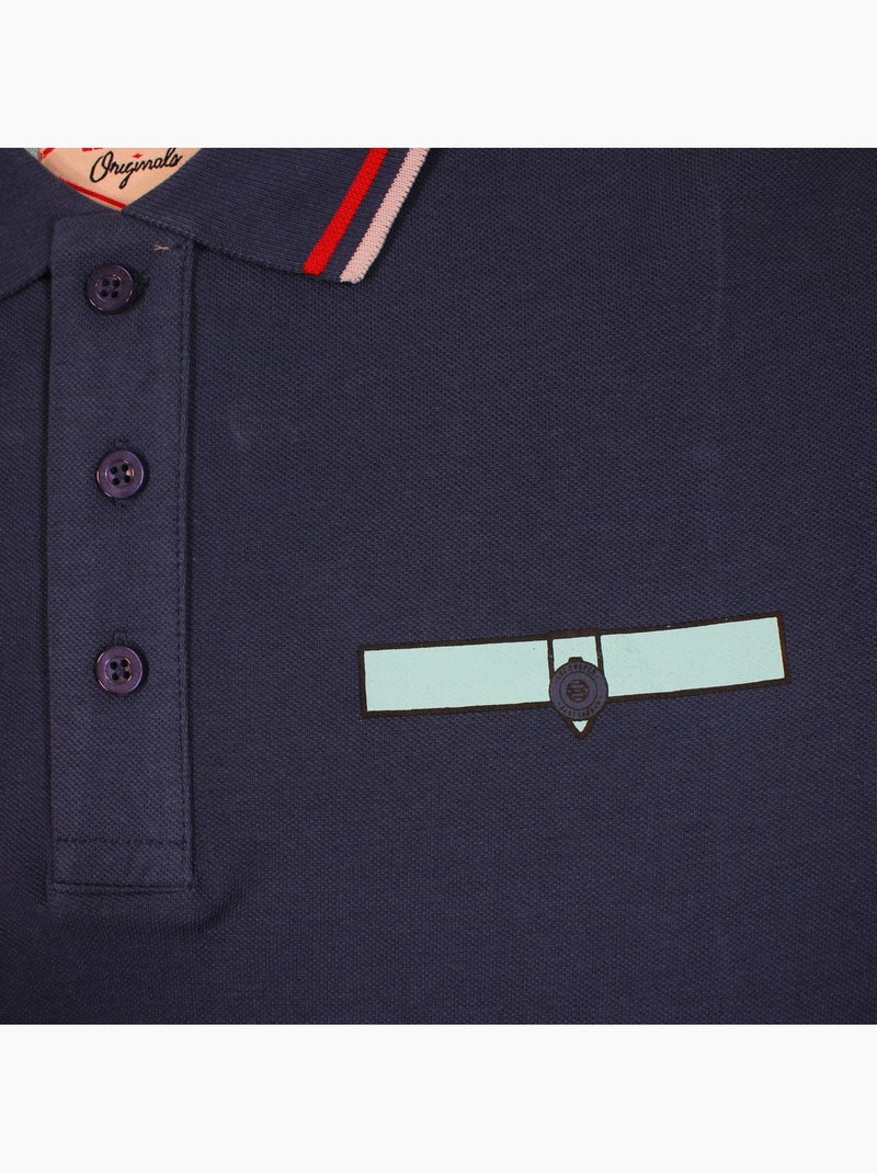 Lee Cooper - Polo uomo  a maniche lunghe Blu marino - Kiabi