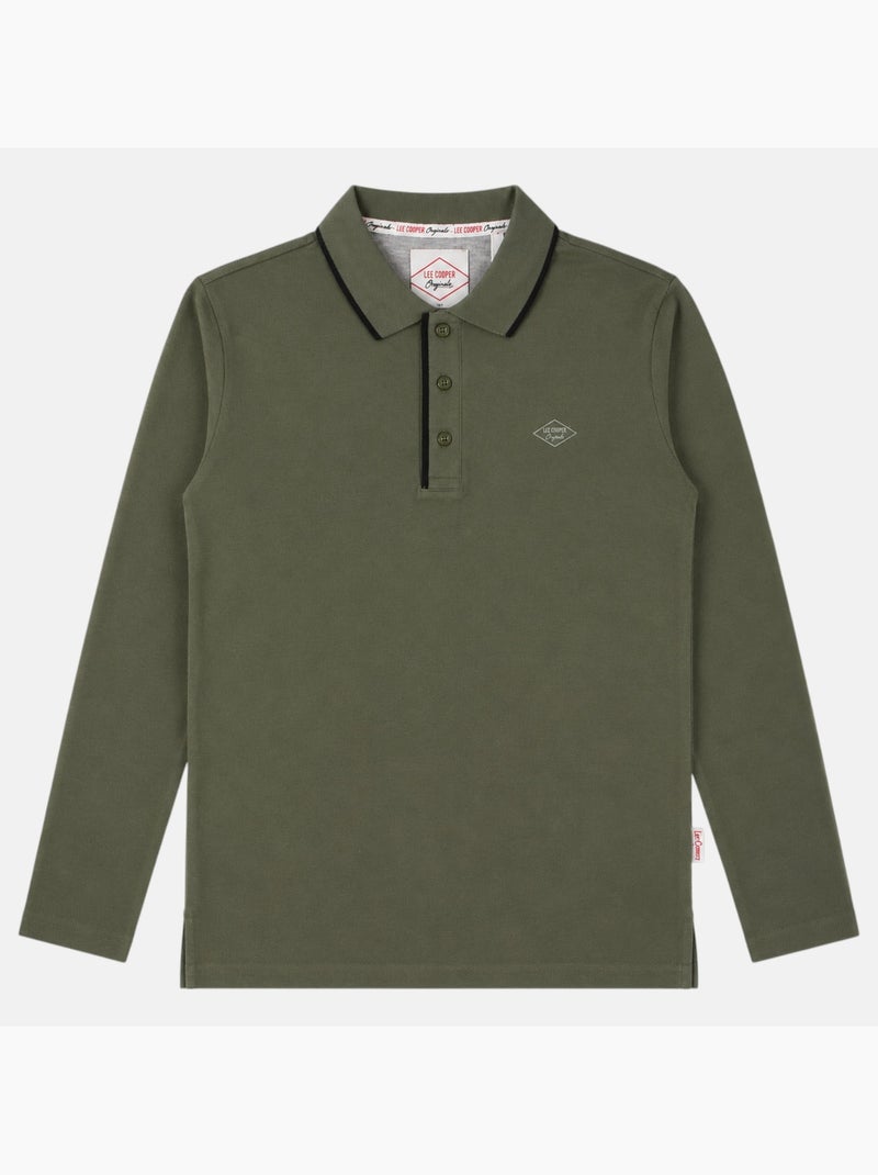 Lee Cooper - Polo uomo  a maniche lunghe Cachi - Kiabi