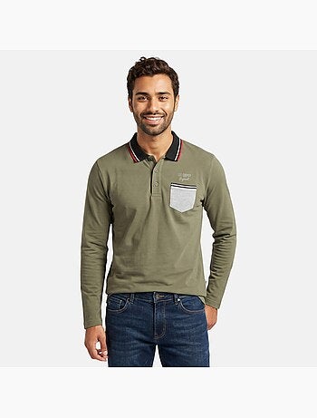 Lee Cooper - Polo uomo a maniche lunghe
