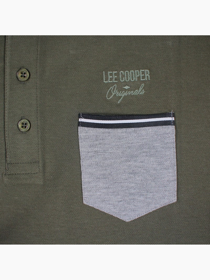 Lee Cooper - Polo uomo  a maniche lunghe Cachi - Kiabi