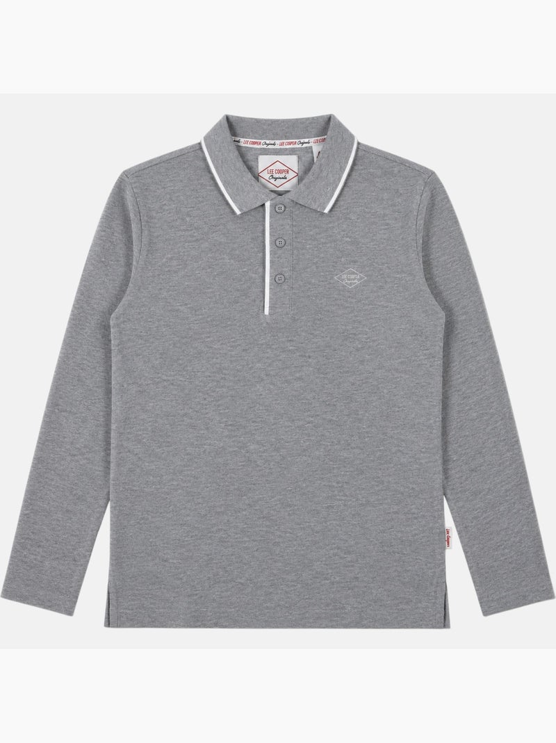 Lee Cooper - Polo uomo  a maniche lunghe Grigio - Kiabi