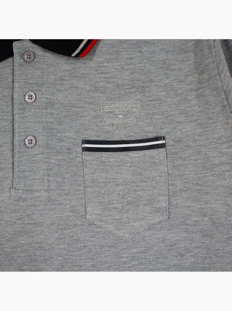 Lee Cooper - Polo uomo  a maniche lunghe Grigio - Kiabi