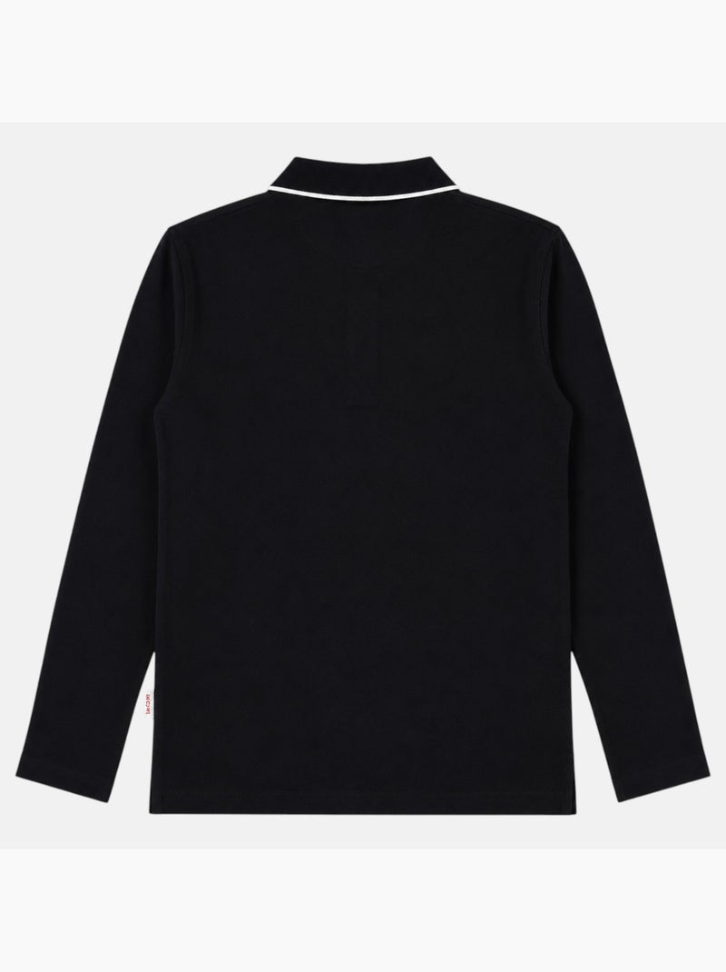Lee Cooper - Polo uomo  a maniche lunghe Nero - Kiabi