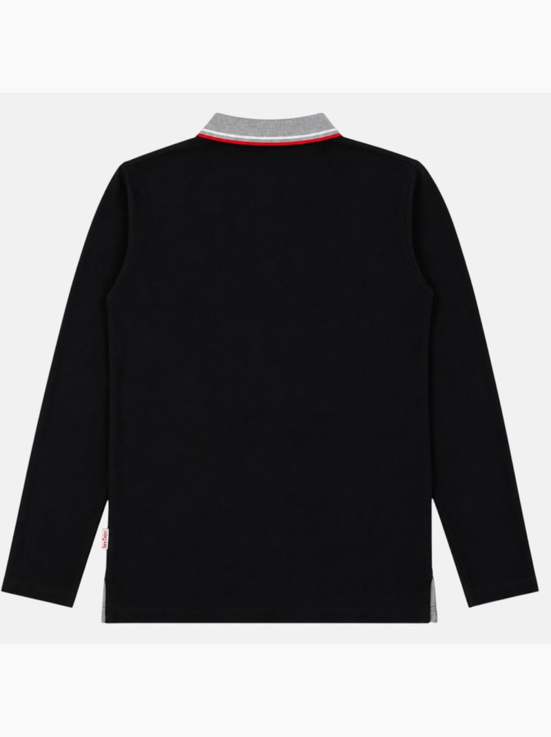 Lee Cooper - Polo uomo  a maniche lunghe Nero - Kiabi