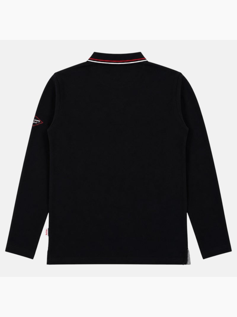 Lee Cooper - Polo uomo  a maniche lunghe Nero - Kiabi