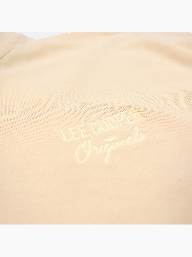 Lee Cooper - Polo uomo beige maniche corte collo alla coreana Beige - Kiabi