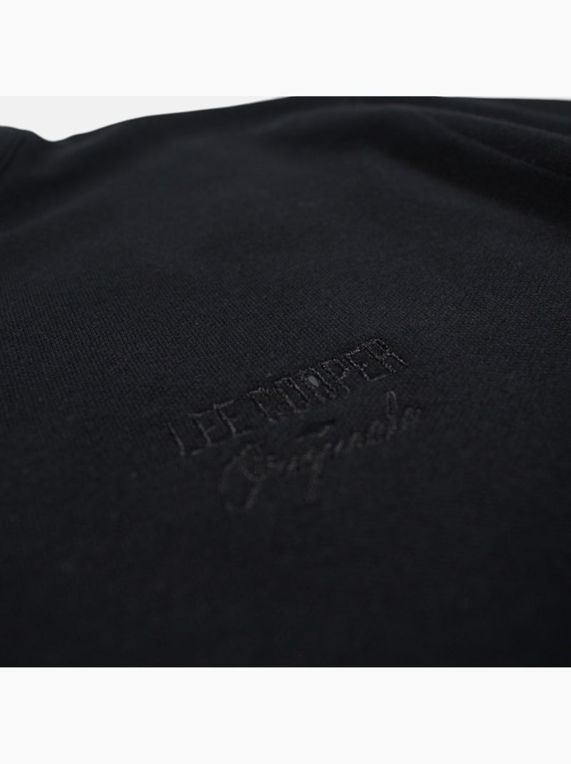 Lee Cooper - Polo uomo nero maniche corte collo alla coreana Nero - Kiabi