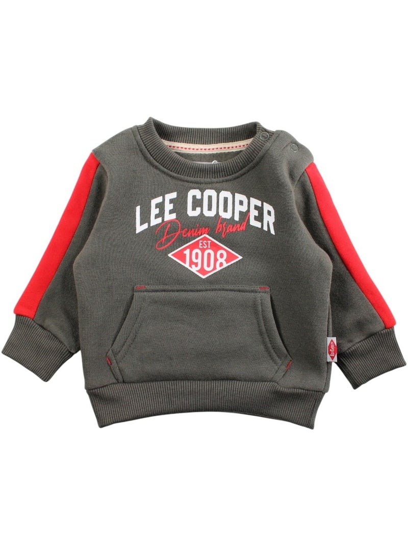 Lee cooper - set composto da felpa con cappuccio e pantaloni da jogging stampati Cachi - Kiabi