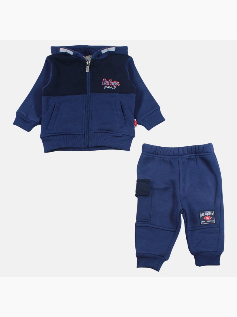 Lee cooper - set composto da giacca con cappuccio e zip e pantaloni da jogging Blu marino - Kiabi