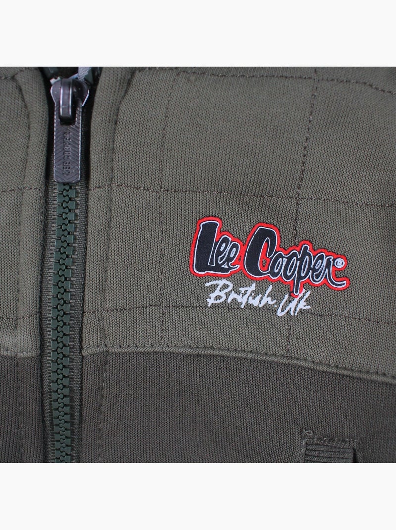 Lee cooper - set composto da giacca con cappuccio e zip e pantaloni da jogging Cachi - Kiabi