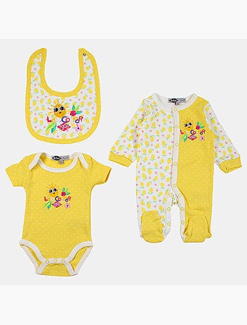 Lee cooper - set da 3 pezzi: body, tutina e bavaglino
