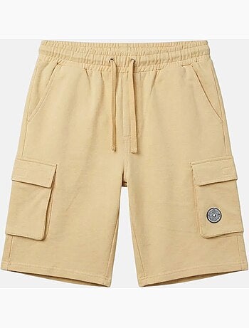Lee Cooper - Short cargo uomo beige con tasche laterali