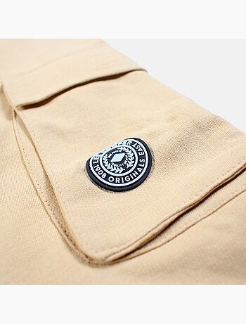 Lee Cooper - Short cargo uomo beige con tasche laterali