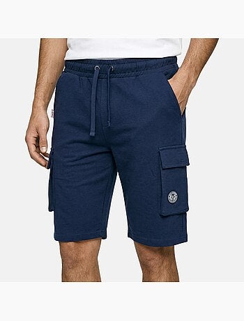 Lee Cooper - Short cargo uomo blu navy con tasche laterali