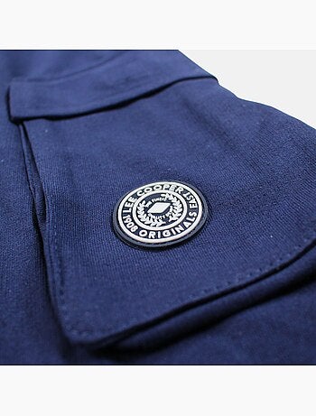 Lee Cooper - Short cargo uomo blu navy con tasche laterali