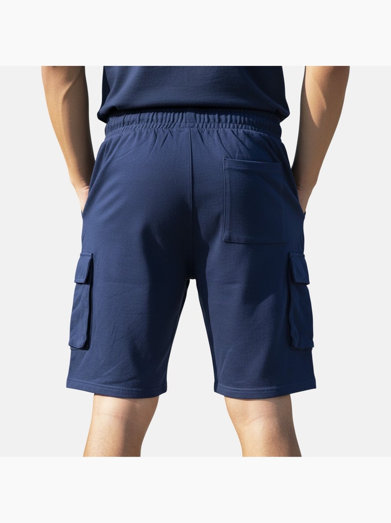 Lee Cooper - Short cargo uomo blu navy con tasche laterali Blu marino - Kiabi