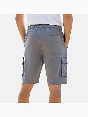 Lee Cooper - Short cargo uomo grigio con tasche laterali
