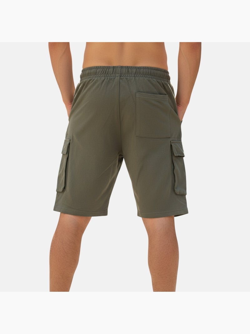Lee Cooper - Short cargo uomo kaki con tasche laterali Cachi - Kiabi