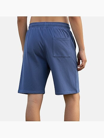 Lee Cooper - Short uomo blu con vita elastica