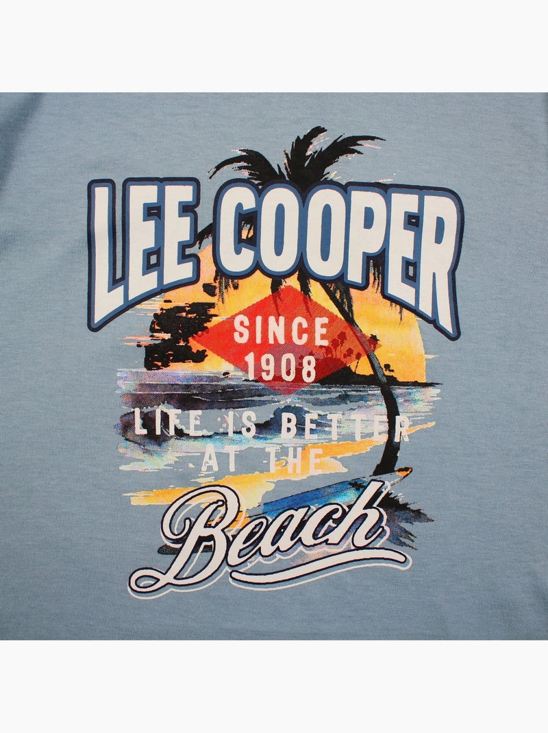 Lee Cooper - T-shirt a maniche corte da ragazzo con motivo da spiaggia Blu - Kiabi