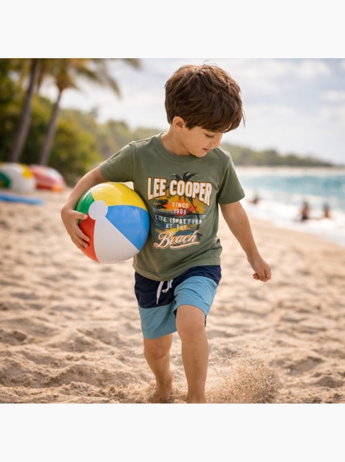 Lee Cooper - T-shirt a maniche corte da ragazzo con motivo da spiaggia - Kiabi