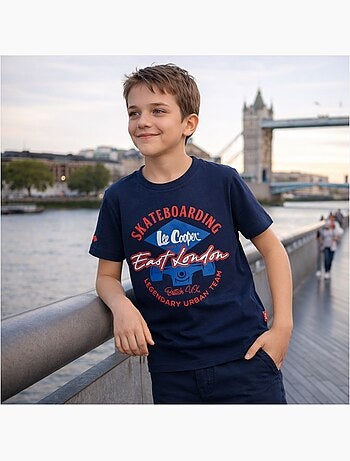 Lee Cooper - T-shirt a maniche corte da ragazzo con stampa