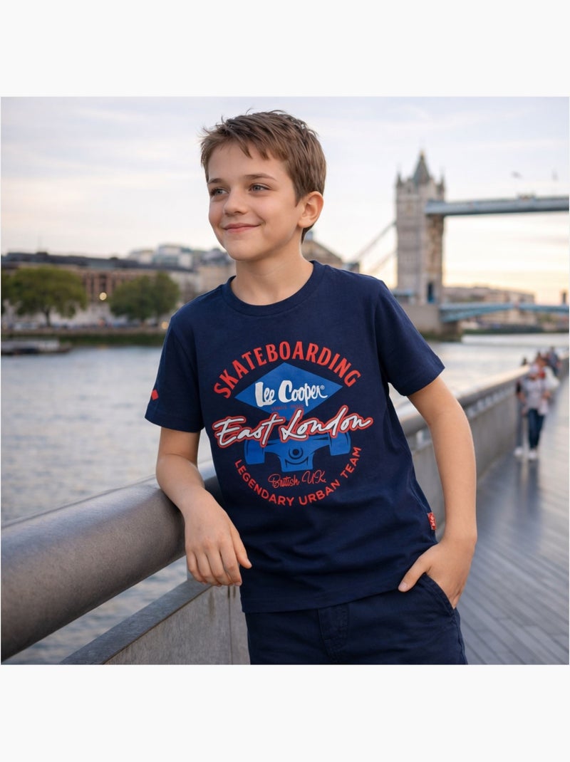 Lee Cooper - T-shirt a maniche corte da ragazzo con stampa Blu marino - Kiabi