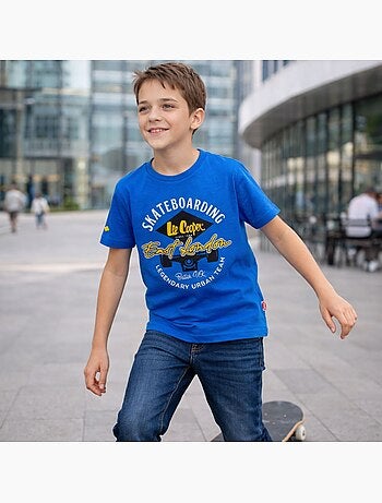 Lee Cooper - T-shirt a maniche corte da ragazzo con stampa
