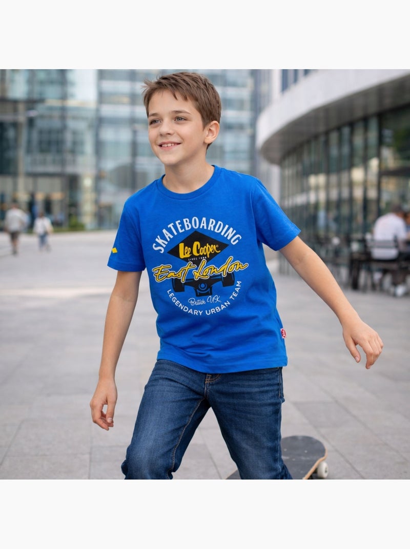 Lee Cooper - T-shirt a maniche corte da ragazzo con stampa Blu - Kiabi