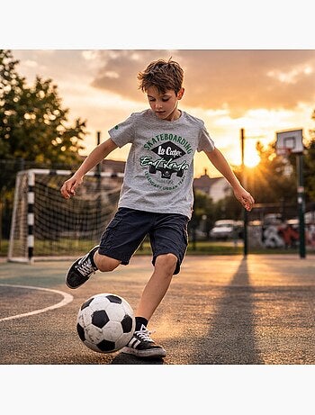 Lee Cooper - T-shirt a maniche corte da ragazzo con stampa