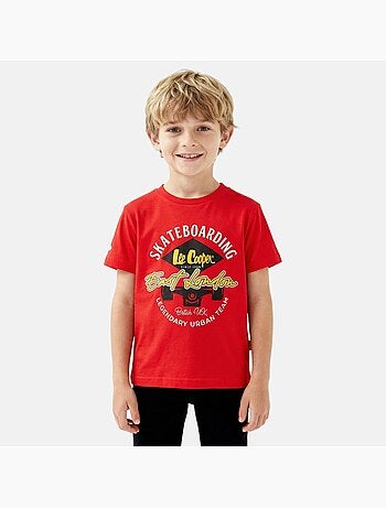 Lee Cooper - T-shirt a maniche corte da ragazzo con stampa