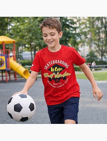 Lee Cooper - T-shirt a maniche corte da ragazzo con stampa