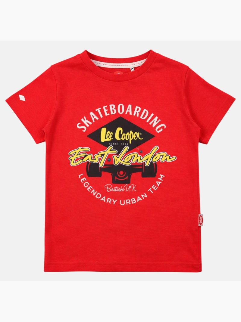 Lee Cooper - T-shirt a maniche corte da ragazzo con stampa Rosso - Kiabi