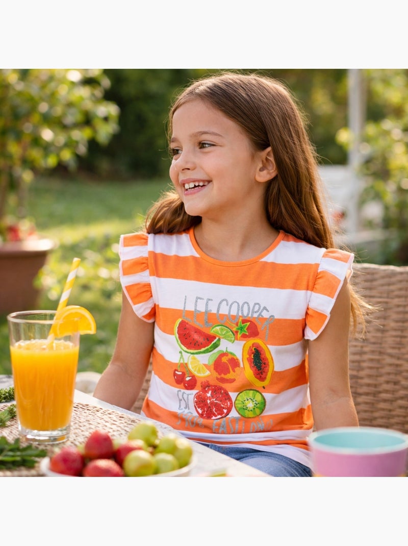 Lee Cooper - T shirt bambina a maniche corte Arancione - Kiabi