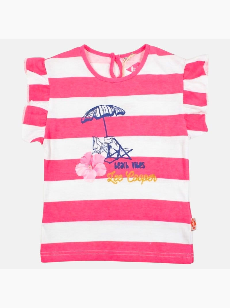 Lee Cooper - T shirt bambina a maniche corte Rosa fucsia - Kiabi