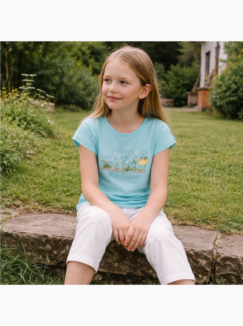 Lee Cooper - T shirt bambina maniche corte Blu - Kiabi